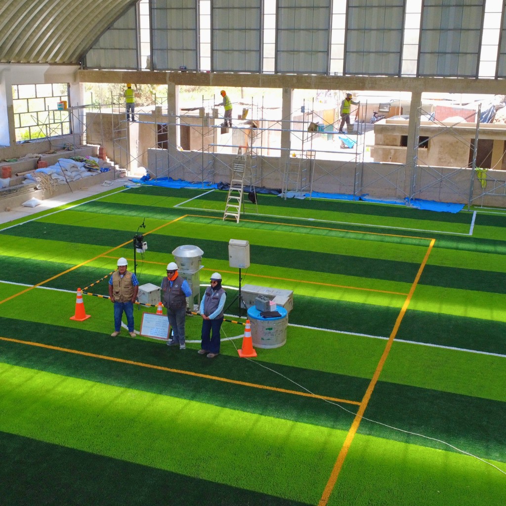 Monitoreo ambiental en complejo deportivo